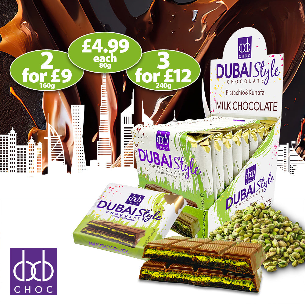 Dubai Style Milk Chocolate Bar (80g) Fast Trak Limited
